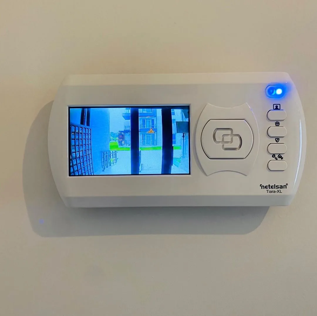 Wall-mounted video intercom in the apartment